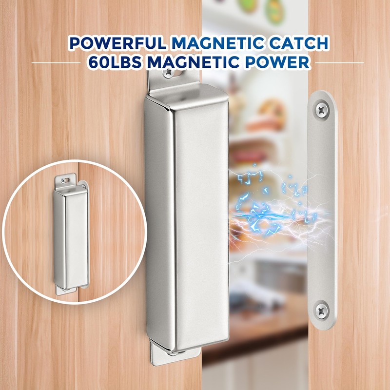 Ravinte Cabinet Door Magnets, 90lbs Strong Magnetic Door Catch, Heavy