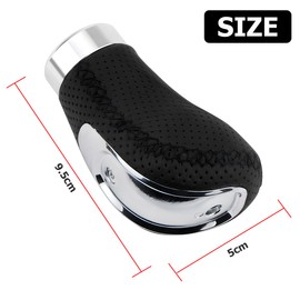 JNNJ Car Gear Knob, Manual Leather Gear Shift Knob Stick Head Shifter Lever Stick, Shift Lever 5 6 Speed Shift Knob, Modification Shifts Head Gears Shifter Manual Transmission(Black)