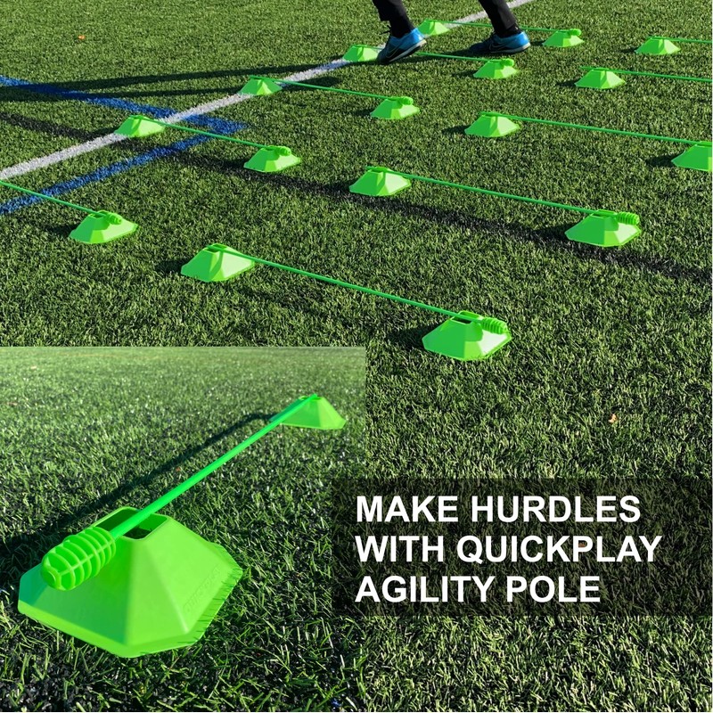 QUICKPLAY Sports Cones - Set of 20 | Highly Visible