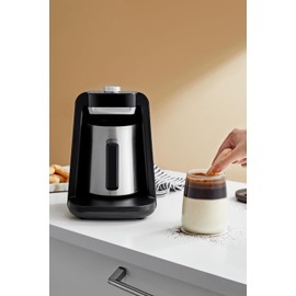 Arzum Okka Arzum Okka Rich Spin Pro Turkish Coffee and Hot Beverage Maker, Velvetiser, Milk Frother, 120V, 5 Cups, Stainless Steel Cooking Pot, Chrome