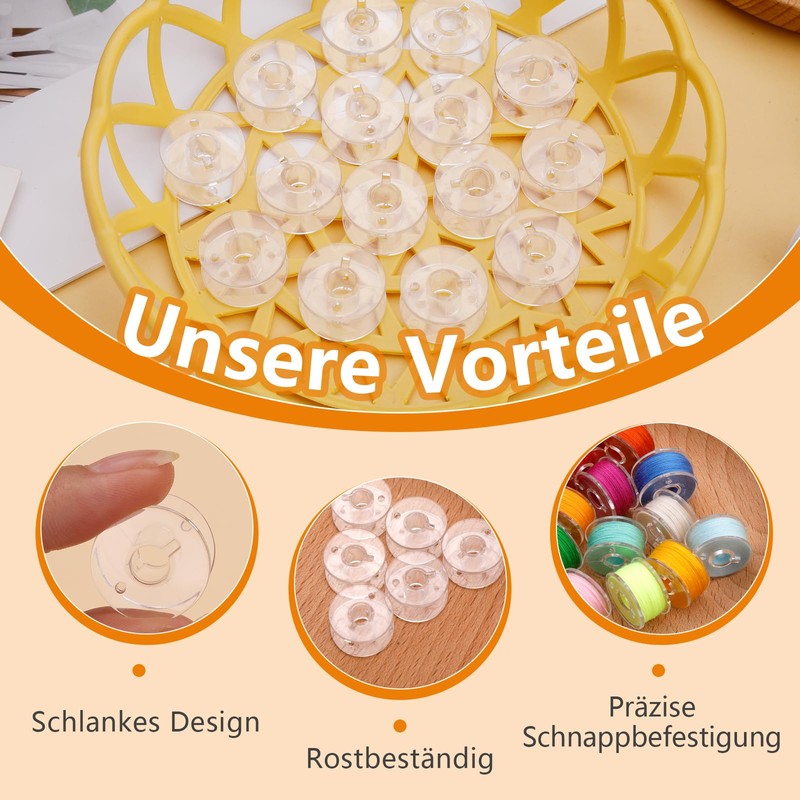 Doxiru 25 bobine in plastica per macchina da cucire con