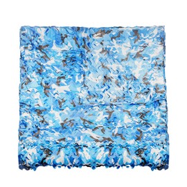 DELLNA Camo Netting Camouflage Netting Outdoor, Bulk Roll Sunshade Mesh for Hunting Military Decorations Party Shooting - Zip Ties Included Ocean