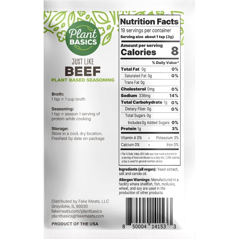 Plant Basics - Plant Based Seasoning, Just Like Beef, 2