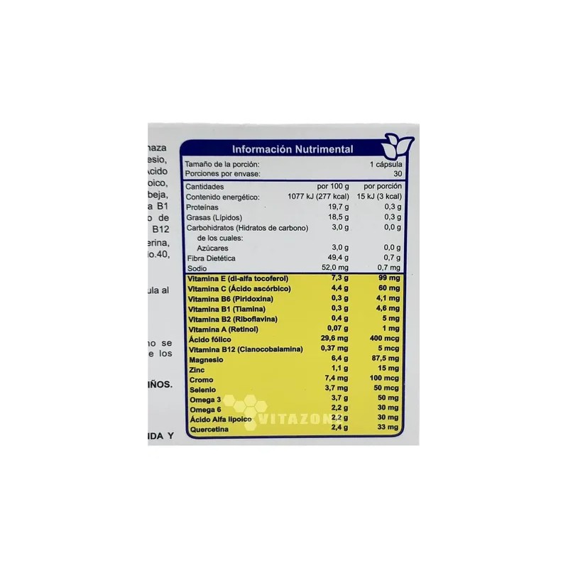 Dibenel Max Multivitaminico, Quercitina, Omega C/30 Cáps Cmd