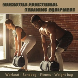 Favuit Sandbags, Fitness Workout Sandbag Adjustable Weights Sand Bags Heavy Duty Training Power Bags Slam Bag with Handles for Strength Powerlifting Home Gym Cross Training
