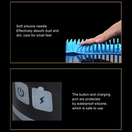 Automatic Dog Cleaner, Soft Electric Washer USB Rechargeable Portable Cleaner Cup, Dog Foot Cleaning Machine for Small to Medium Dogs Cats (Black White)