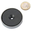 Ferrite Flat Gripper Diameter 50.0 x 10.0 mm with Countersunk,