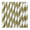 Straws, gold/white, approx. 19.5 cm, pack of 10