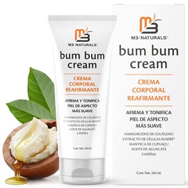 Bum Bum Crema Reafirmante Corporal | Crema para Cuerpo 2-en-1 Anticelulitis y Masaje para el Cuidado de la Piel | Aroma Limón y Vainilla | Con Cupuaçu, Colágeno y Cafeína | 240 ml