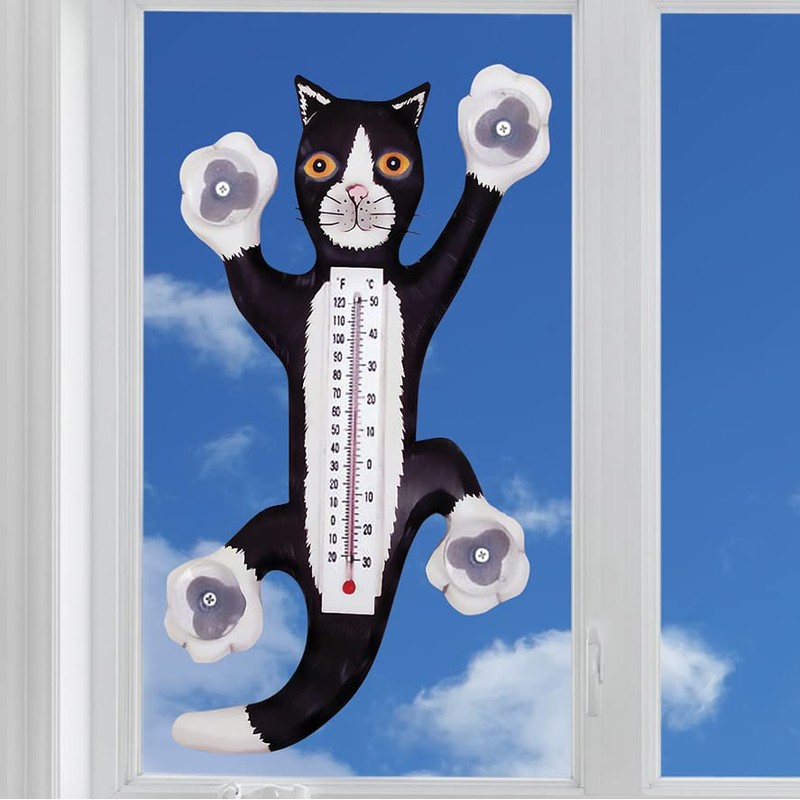 Songbird Essentials SE2170901 Climbing Black & White Cat Small Window