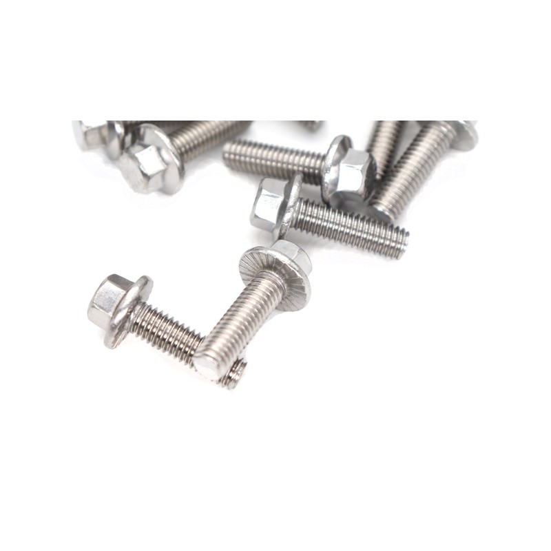 binifiMux 10pcs M8-1.25 x 35mm Serrated Flanged Hex Bolts Flange