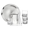 Godinger Bar Set Stainless Steel Hammered and Glass with Ice