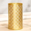 MOCOME Small Metal Garbage Can, Decorative Fans Waste Basket, Elegant