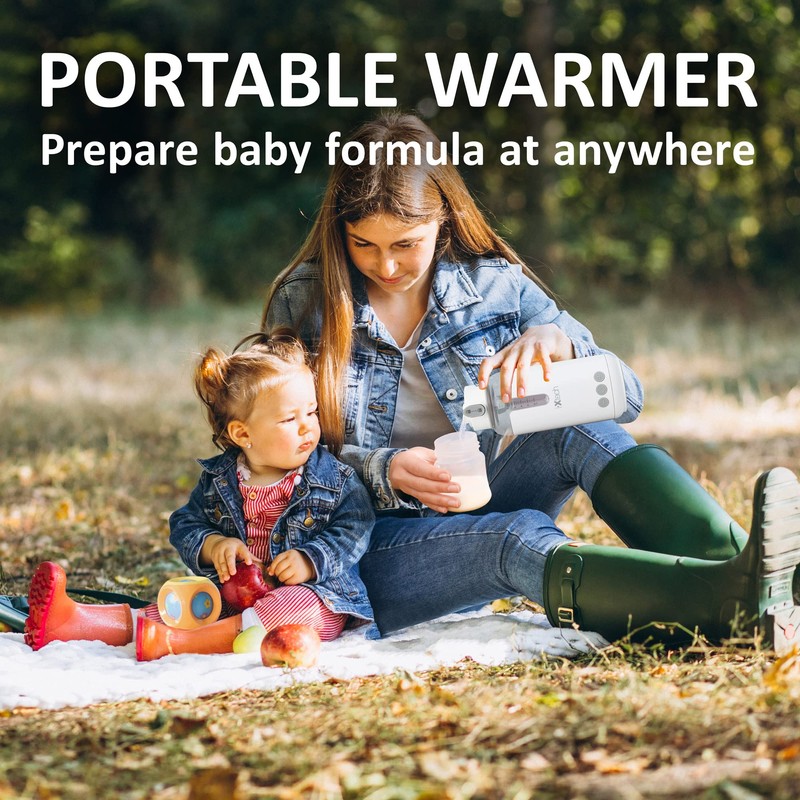 IXTECH Portable Water Warmer for Baby Formula, Milk, 8 oz.,