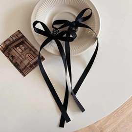 Butterfly Clip, Ribbon Hair Ornament, Ribbon Tie, Korean Style, French Style, Sweet Atmosphere, Birthday, Recital, Fireworks Display, Coming of Age Ceremony, School Entrance Ceremony (Set of 2)