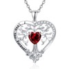 Tree of Life Necklace for Women Sterling Silver January Birthstone