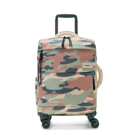 TIAWOLT Carry on Luggage with Spinner Wheels8，Airline Approved 20inch Stylish SoftSided Lightweight suitcases with Wet/Dry Pockets,Wear-resistant TPU waterproof fabric Suitcase for travel，camouflage