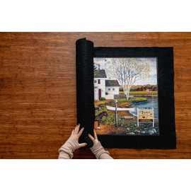 Buffalo Games - Roll-Up Puzzle Mat - Puzzle Saver and Assembly Accessory - Felt Mat - Fits up to 1500 Piece Puzzle - Black