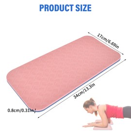 2 Pieces Knee Cushion Yoga, Fitness Yoga Knee Pads Non-Slip Yoga Mats TPE Knee Pad Mat Wear-Resistant Protects Knees, Hands, Wrists and Elbows, 34 x 17 x 1 cm (Pink & Dark Blue)