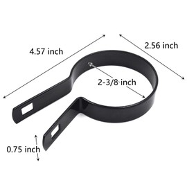 (15 Pack) 2-3/8" Galvanized Steel Chain Link Fence Tension Band for Gates, Posts, Brace Bands, Bolts & Nuts Included - Black