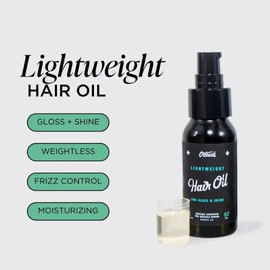 O'Douds Lightweight Hair Oil - Adds Gloss, Shine & Luster with Frizz Control - For Fine, Thin & Naturally Greasy Hair - Eucalyptus & Sage Scent, 20z.