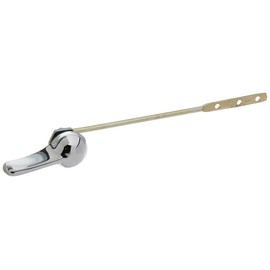 Universal Toilet Tank Flush Lever with Locking Nut - Chrome, Fits Most Toilets