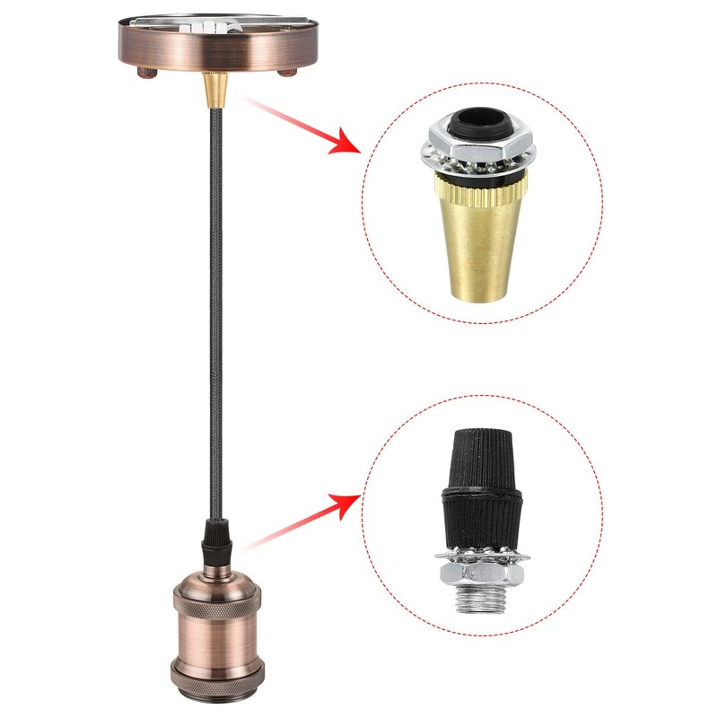 PATIKIL Lighting Cord Grips Connector, Carbon Steel Light Cable Glands