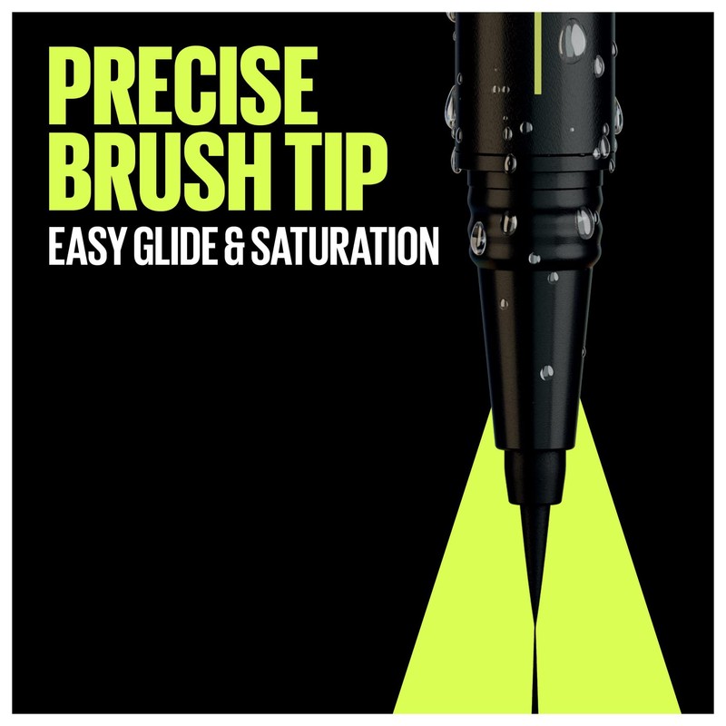 Maybelline Pen Eyeliner, Waterproof, Brush Tip Liner, Precise Lines, Tattoo