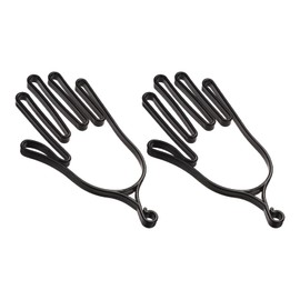 M METERXITY 2 Pack Golf Gloves Stretcher - Plastic Golf Gloves Holder Right and Left Hand, Light & Durable, Apply to Sports Gloves Maintenance (Black)