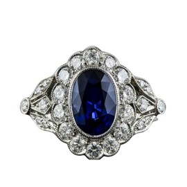 Viyuroyk 925 Sterling silver flash sapphire full of diamonds Cubic Zirconia Rings Diamond Rings for Women Jewelry Findings Earring Backs Findings (US Code 10)