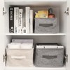 Hanui Tongsang folding square handle fabric basket storage basket, beige