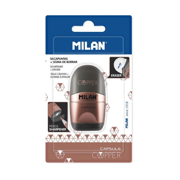 MILAN Capsule Copper Erasers, Small, White