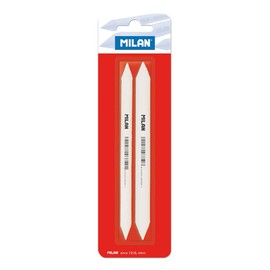 Milan Erasers, Rubber, White, Small