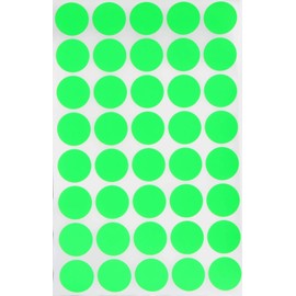 Labels 19 mm Stickers - Assorted Colours Size 1.9 cm (3/4-Inch) Stickers by Royal Green 600