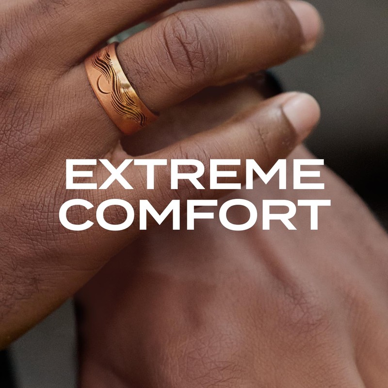 QALO Women's Rubber Silicone Ring, Stackable Twist Rubber Wedding Band,