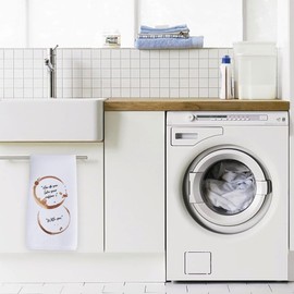 XUISWELL Valentines Anniversary Coffee Lover Kitchen Towels, 16x24 Inches, White, Polyester, Casual