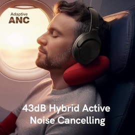 QCY H3 Audífonos Inalámbricos Bluetooth 5.4, Cancelación Activa de Ruido, Hi-Res Audio, Diadema Plegables Auriculares Over Ear, 60 Horas de Reproducci