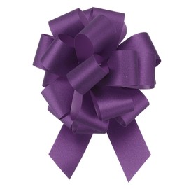 MECCANIXITY 10pcs 8" Glitter Car Large Pull Bow Gift Wrapping Bows for Christmas Flower Presents Birthday Wedding Car, Purple