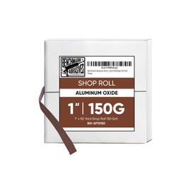 Benchmark Abrasives 1” X 150’ Shop Roll Emery Cloth Sandpaper Roll, Aluminum Oxide Sand Paper for Wood Furniture, Metal Polishing, Sanding, Automotive, Plumbing, Finishing - 150 Grit