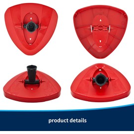 Home Times Paquete de 2 piezas de repuesto para fregona triangular, adecuado para O-Cedar/Vileda Easy Wring, Rojo, Plástico, 100% Plástico, Triangular, 2 Count