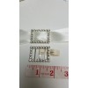 Fred Frankel Set of 4 Rectangle Rhinestone Crystal Buckles Slider