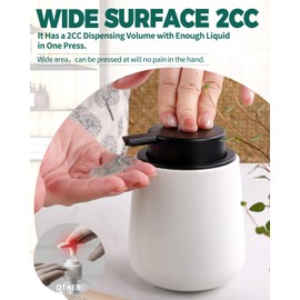 Bosilunlife Liquid Soap Dispenser - 12Oz Lotion Dispenser with Pump Matte White Ceramic Soap Dispenser Bathroom Dish Hand Soap Dispenser for Kitchen Pump Dispenser