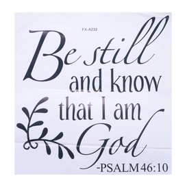 napkery DIY Wall Art Mural Vinyl Bible Quotes Wall Stickers Wall Decal Be Still and Know That I am God Home Decoration
