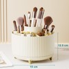 Diesisa Makeup Brush Case, 360° Rotation, Cosmetic Storage, 5 Slots,
