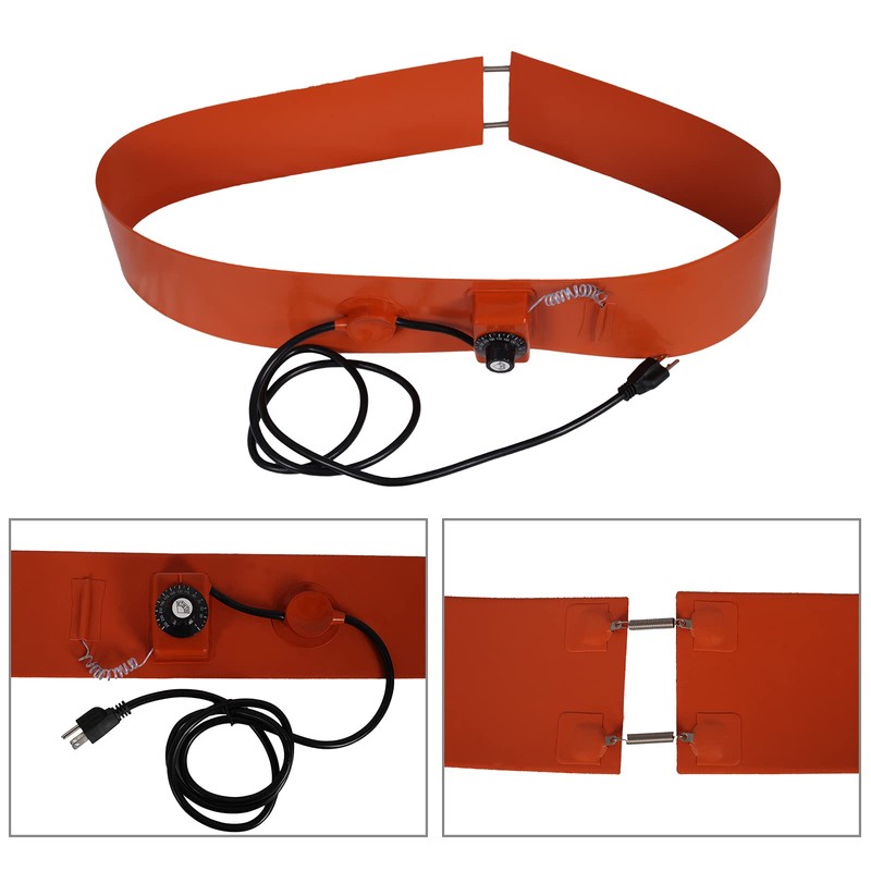 Drum Pail Heater Pad 55-Gallon - Nopwer Silicone Barrel Heat