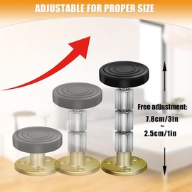 4 Pack Headboard Stoppers, Adjustable Bed Noise Stopper for Wall, Bed Frame  Anti-Shake Tool,  Board Stabilizer Pad Support Bumper Guards, Threaded Fixer Keep from Squeaking, 30-105mm