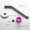 OFFO Shower Arm with Flange, 10 in Brushed Nickel Wall