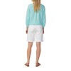 s.Oliver Raglan Sleeve Ruffle Muslin Blouse, turquoise