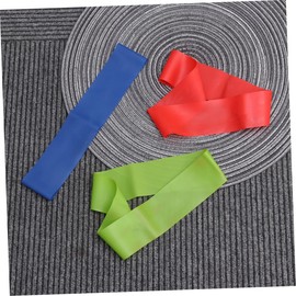 Mikinona 3pcs Elastic Exercise Bands for Yoga Physical Therapy Natural Latex Resistance Straps for Strength Training Portable Fitness Accessories for Home Travel Random Color