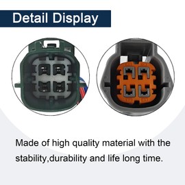 1pcs Female and 1pcs Male Connector 4 pin 4-Way Plug for O2 Sensor Pigtail Cable Compatible with Nissan Subaru Infiniti RS04FG